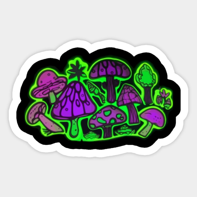 Trippy store mushroom drawing